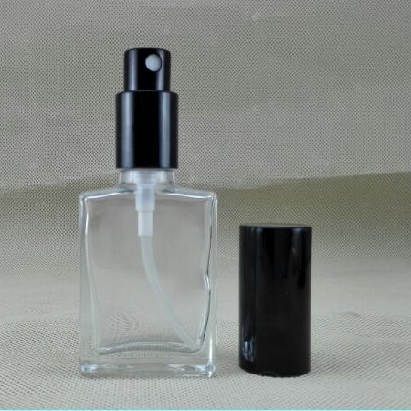 Rectangular glass bottle perfume spray 50 ml, glass bottle perfume 30 ml, empty bottle for perfume 30 ml