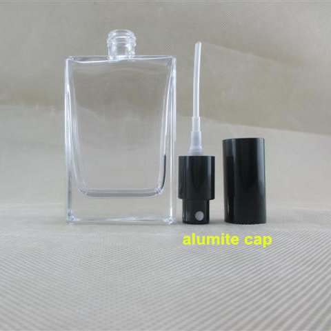 Rectangular glass bottle perfume spray 50 ml, glass bottle perfume 30 ml, empty bottle for perfume 30 ml