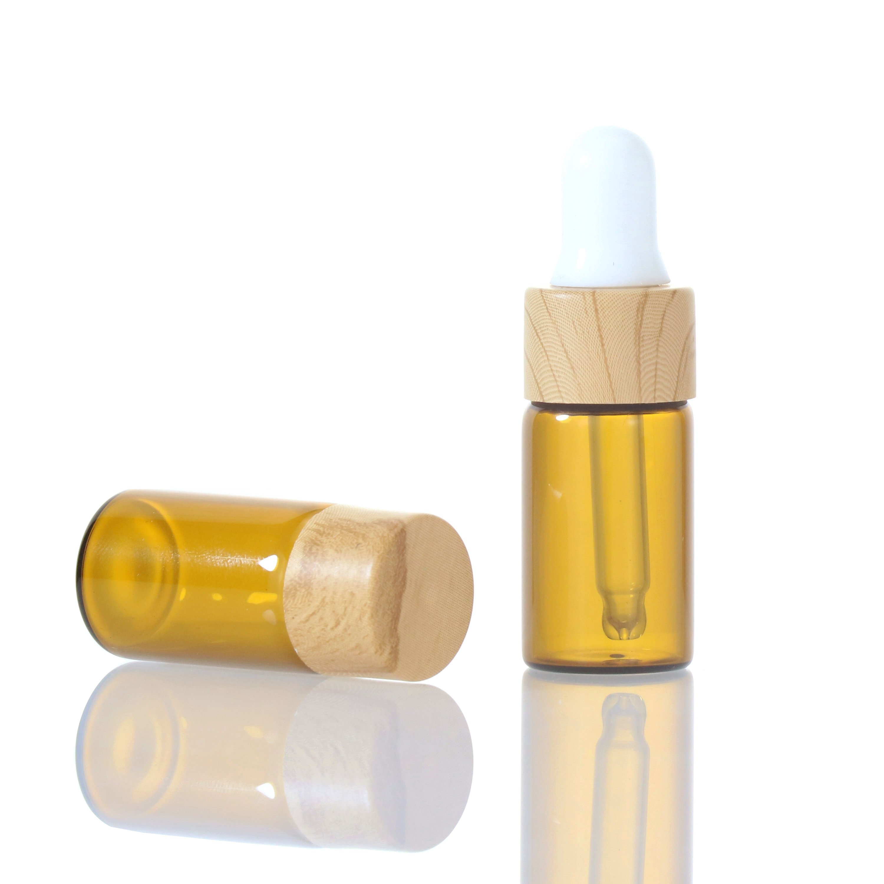 Small glass bottles vials 1ml 2ml 3ml 5ml 10ml amber blue glass dropper bottle for essential oil