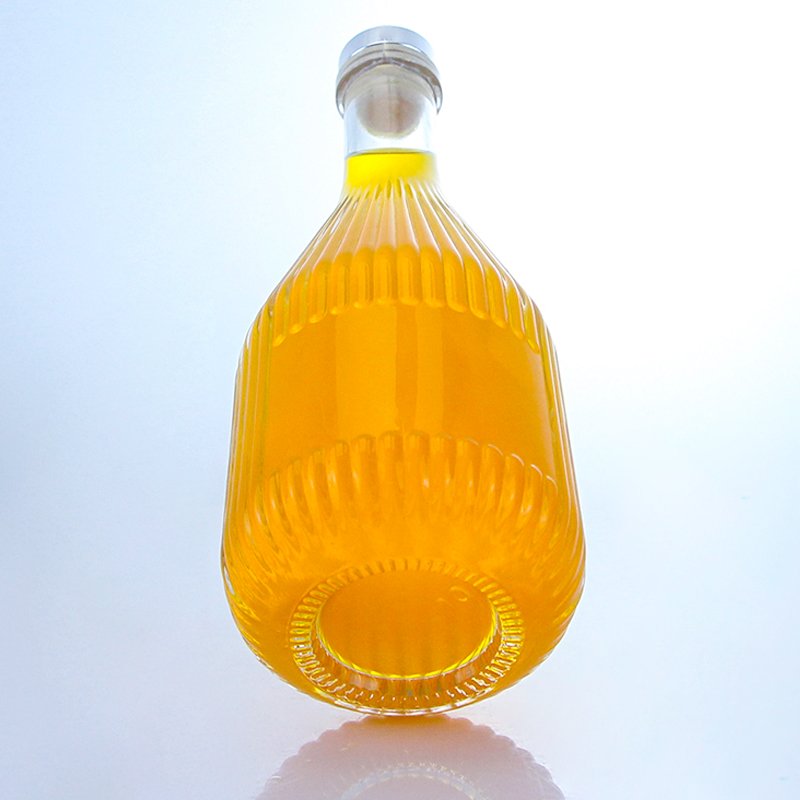 made in Yuncheng with embossed whiskey vodka rum tequila gin spirit glass bottle with cork cap