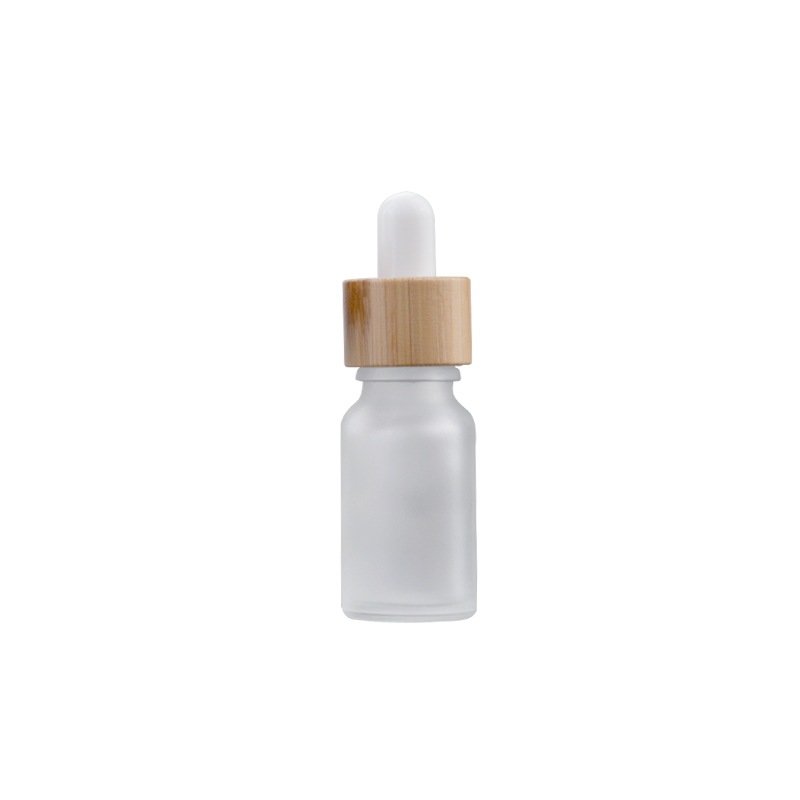 100ml 30ml Frosted Glass Bamboo Essential Oil Bottle with Bamboo Dropper Cap