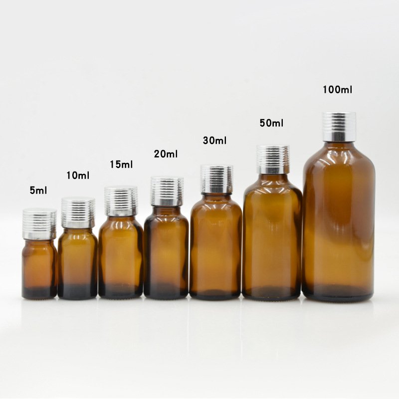10ml 15ml 20ml 30ml 50ml 100ml Round empty refill perfume atomizer amber dropper pump bottle