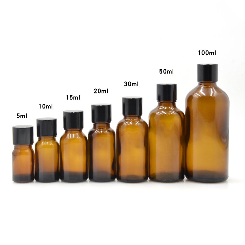 10ml 15ml 20ml 30ml 50ml 100ml Round empty refill perfume atomizer amber dropper pump bottle