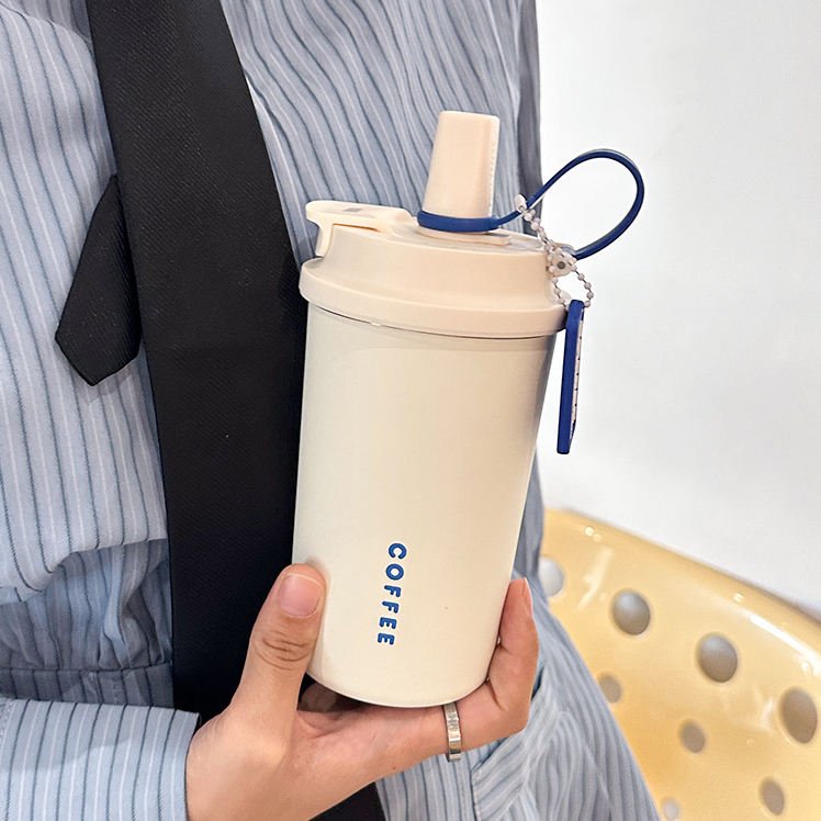 Fashion 2024 Popular Stainless Steel Travel Tumbler Double Wall Thermal Insulated Coffee Cup Student Men Women