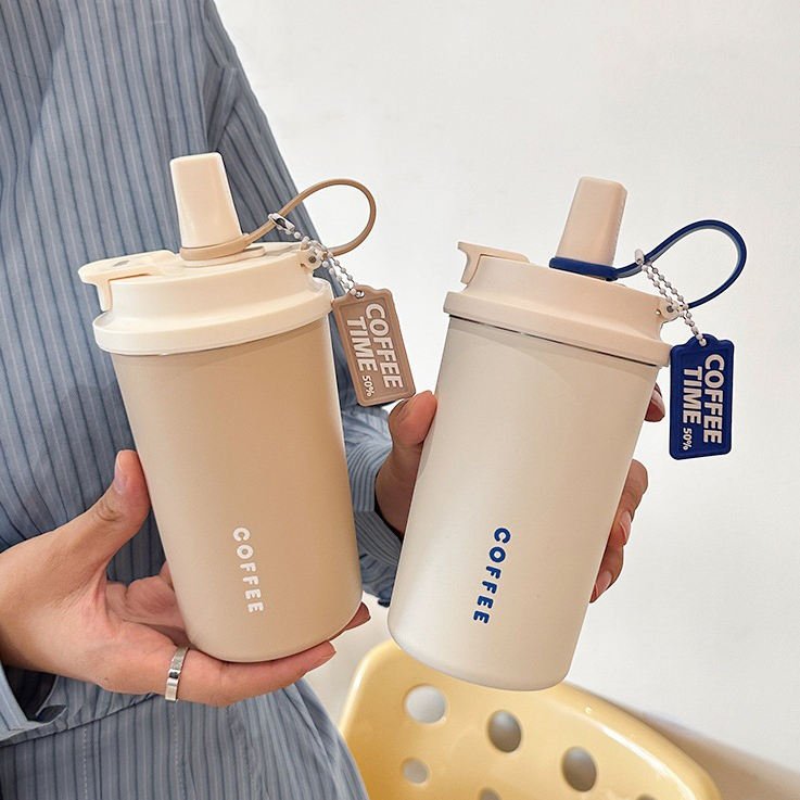 Fashion 2024 Popular Stainless Steel Travel Tumbler Double Wall Thermal Insulated Coffee Cup Student Men Women