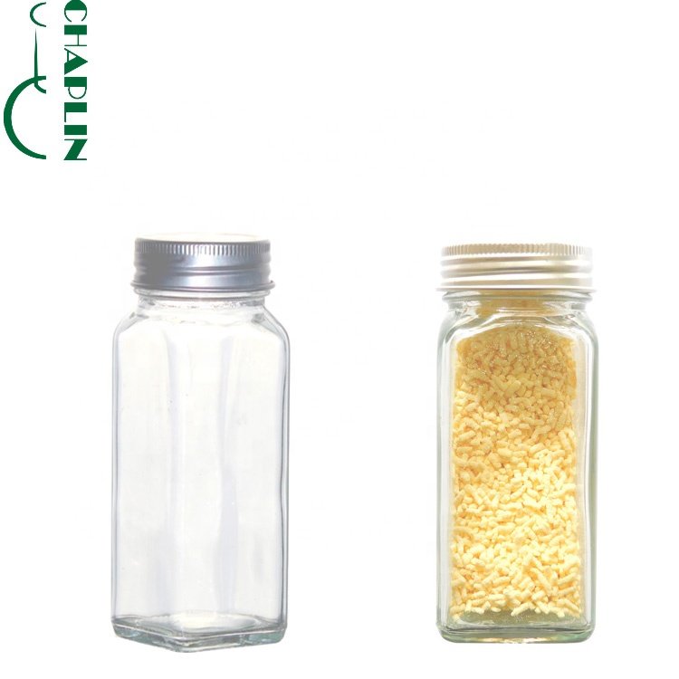 Sealed Square Glass Spice Bottle Spice Bottle With Built-in Porous Stopper