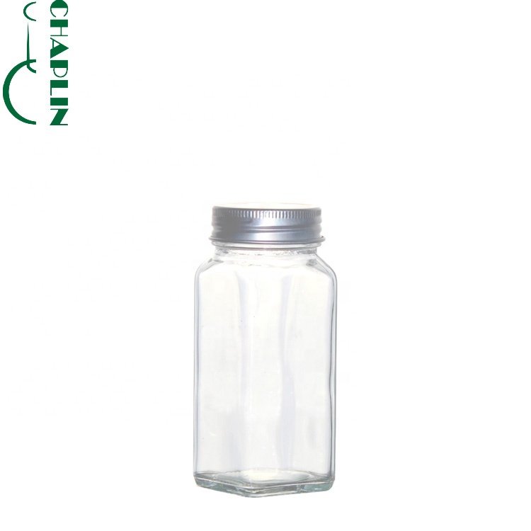 Sealed Square Glass Spice Bottle Spice Bottle With Built-in Porous Stopper