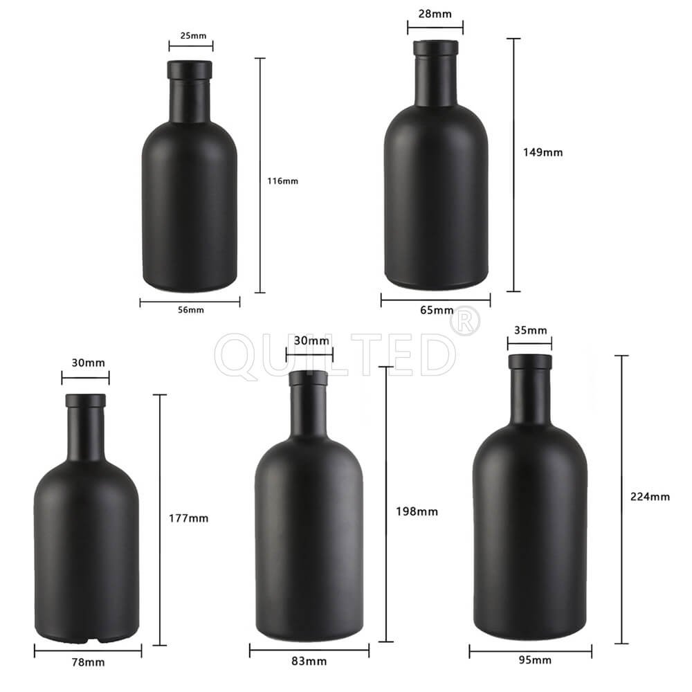 Customized Labels Matte Green blue pink black Glass Bottles Oil Spirits Beverages Olive Unique 500ml Size Beer Bottle