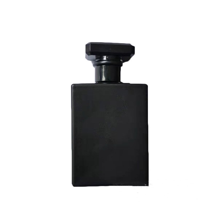 Wholesale 30ml 50 Ml 75ml 100ml Empty Luxury Flat Square Spray Fragrance Parfum Bottle Black Refillable Perfume Glass Bottle