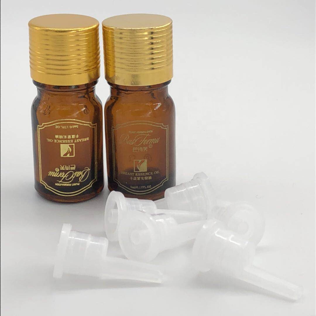 Manufacturers stock 5ml drop stopper essential oil bottle for skin care, amber glass bottle, screen printing