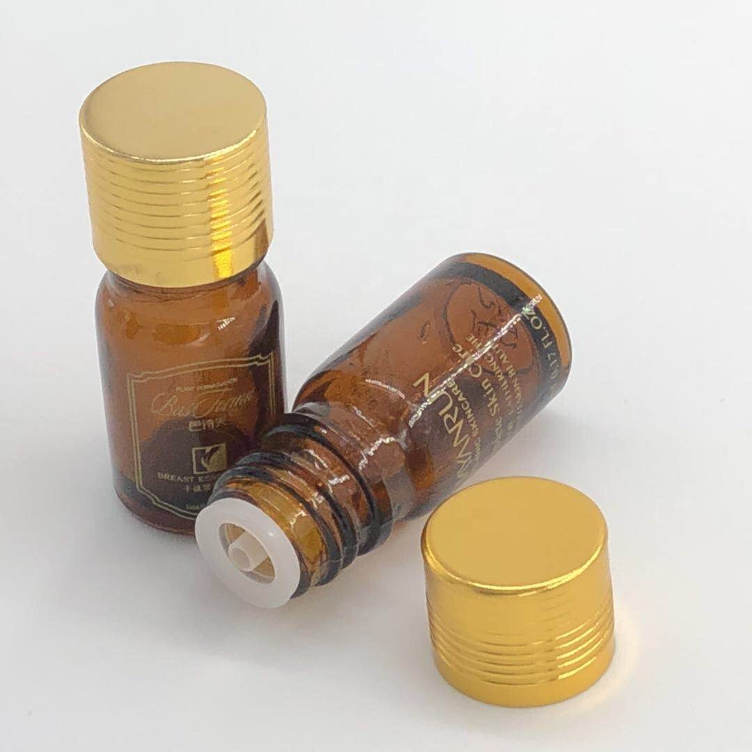 Manufacturers stock 5ml drop stopper essential oil bottle for skin care, amber glass bottle, screen printing