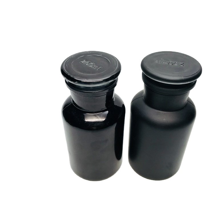 black candle jar apothecary glass bottle home decoration 250ml