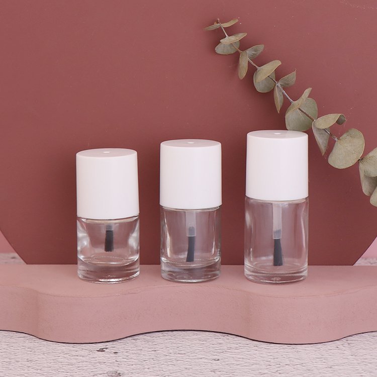 5ml 10ml 15ml Round shape nail polish glass bottle with brush for sales