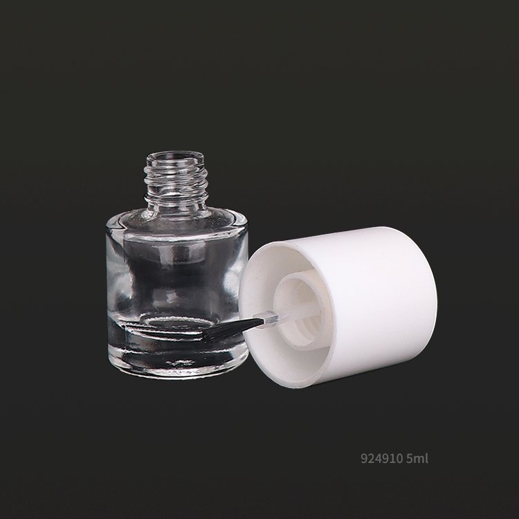 5ml 10ml 15ml Round shape nail polish glass bottle with brush for sales