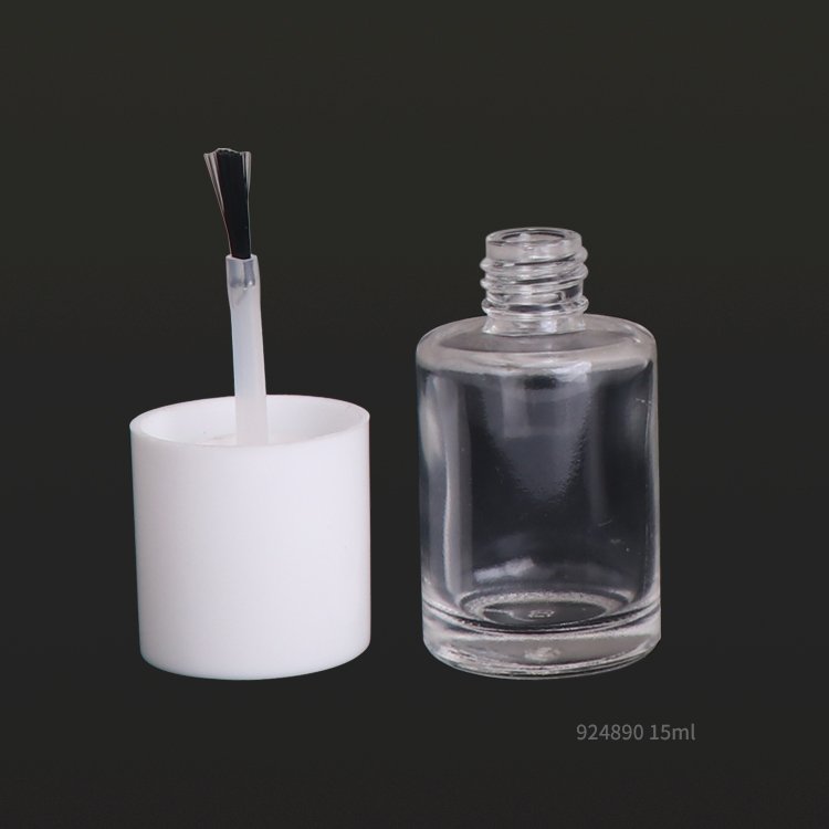 5ml 10ml 15ml Round shape nail polish glass bottle with brush for sales