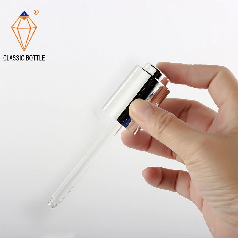Stock cosmetic bottle 1/2 oz empty glass dropper serum bottle 15ml 1oz gold essential oil glass bottles packing 30ml