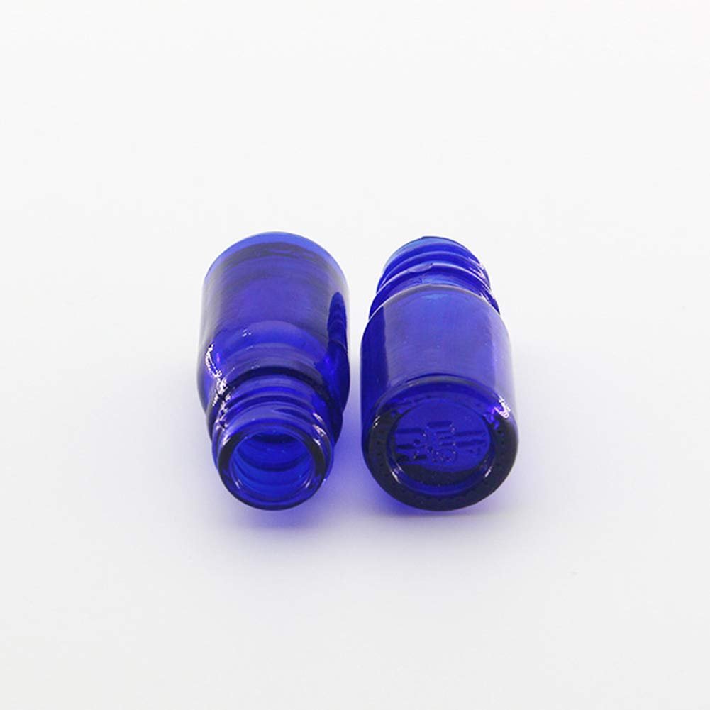 5ml Cobalt Blue Glass Bottle Empty Refillable Vials Black Dropper Cap Essential Oil Bottles glass bottles with lids