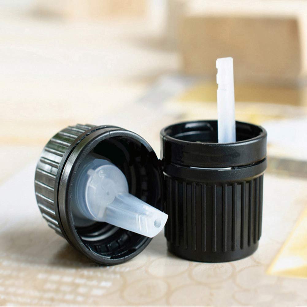 5ml Cobalt Blue Glass Bottle Empty Refillable Vials Black Dropper Cap Essential Oil Bottles glass bottles with lids