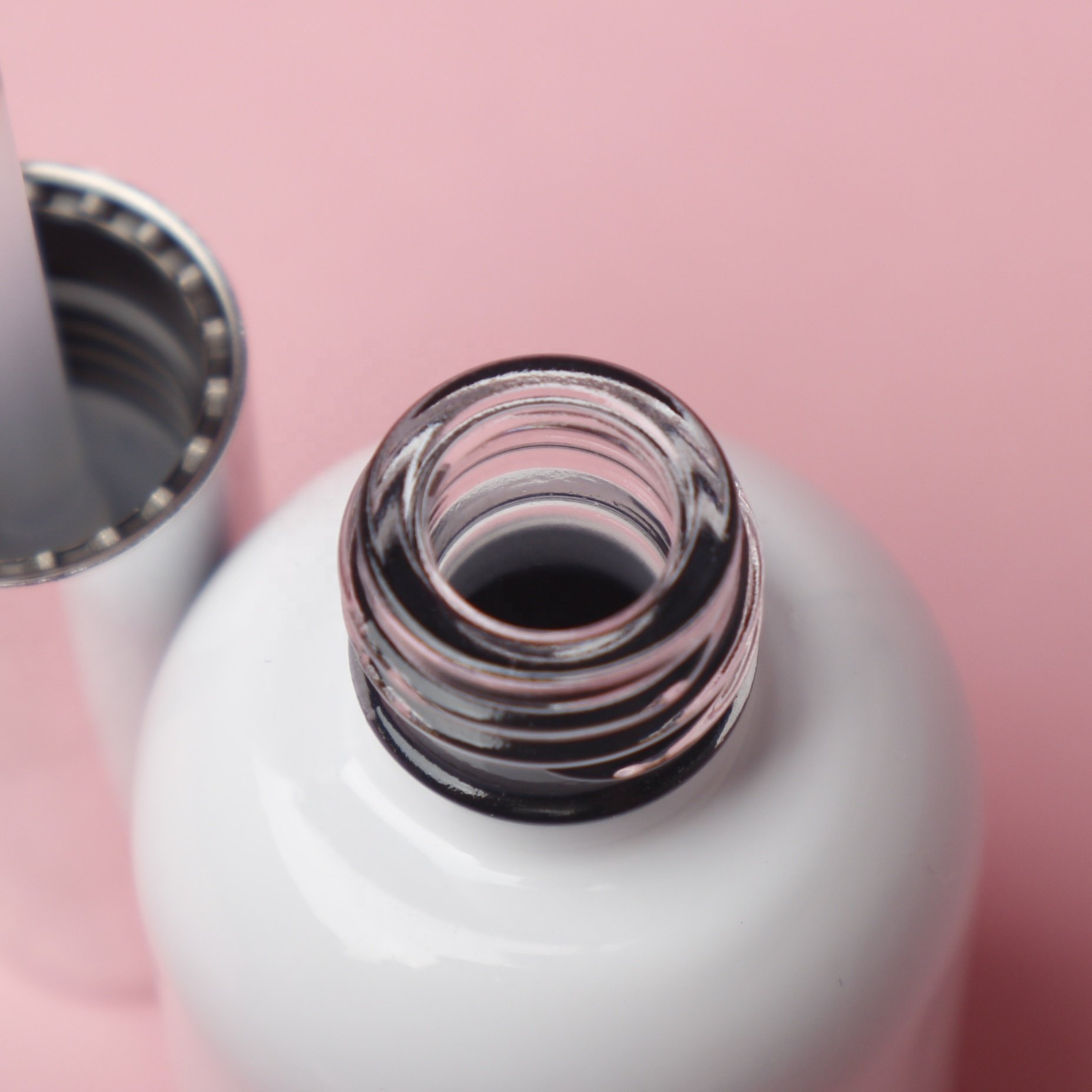 Xingfly Nail package Rounded gell 15ml black gel polish glas bottle nail wmpty polish bottle