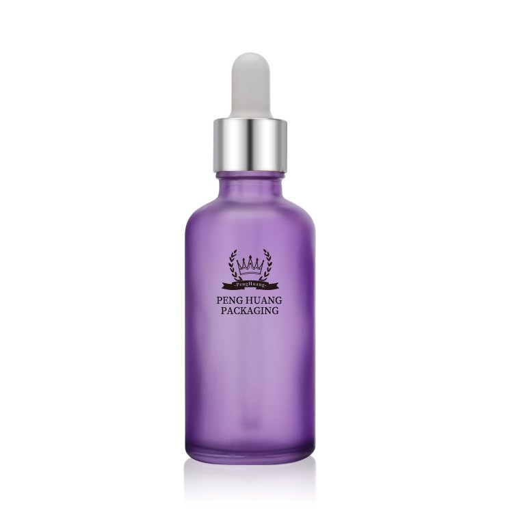 Custom 10ml 30ml empty frosted bottle with aluminum cap face oil drop 5 ml serum bottle glass bottles for hair oil droppers