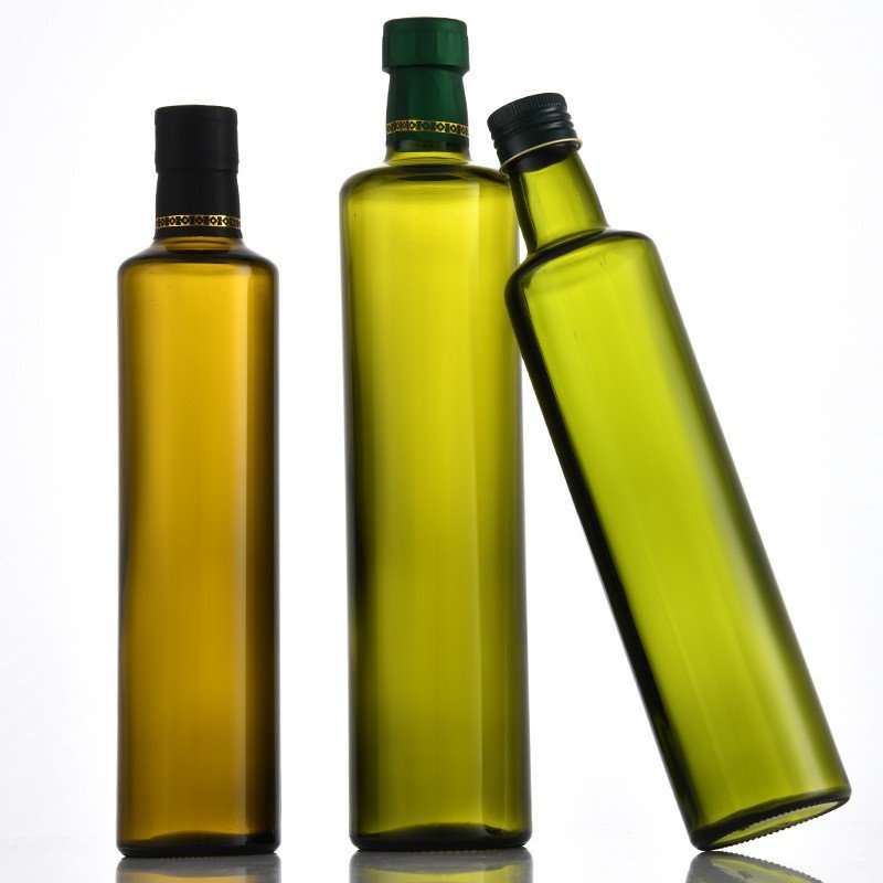 olive oil bottle 250ml500ml750mlEmpty Square Round Clear Dark Green Brown Marasca Amber Cooking Olive Oil Glass Bottles