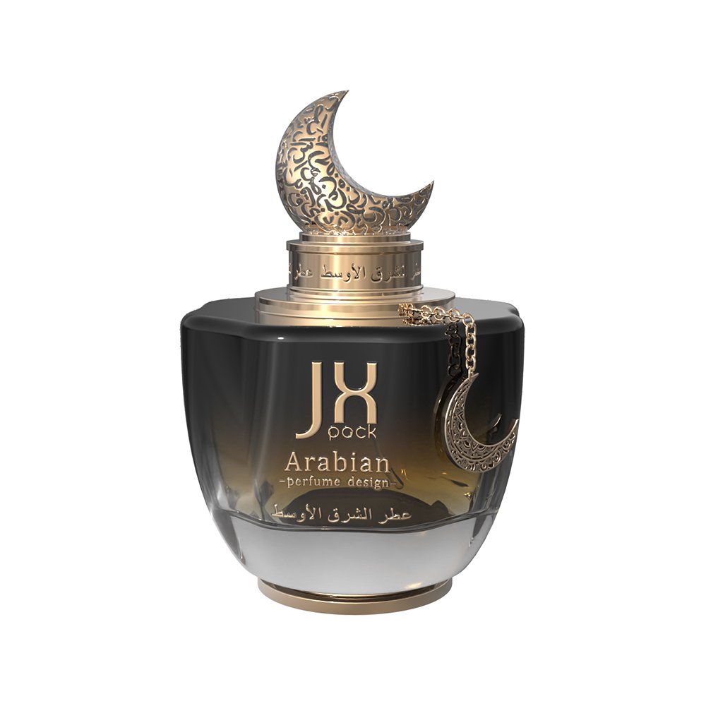 luxury parfum bottle design black 50 ml glass exclusive perfume bottle gold caps packaging