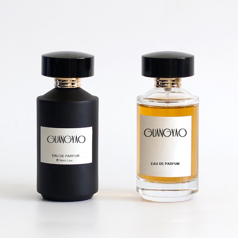 Wholesale 100ml Empty Luxury Round Spray Fragrance Perfume Bottle Black Refillable Perfume Glass Bottle