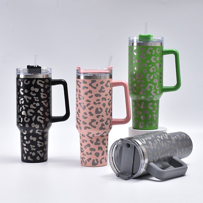Gc 40oz Tumbler With Handle 18/18 Termos De Agua Insulated Water Bottle Thermal Flask Vacuum Bottle sublimation