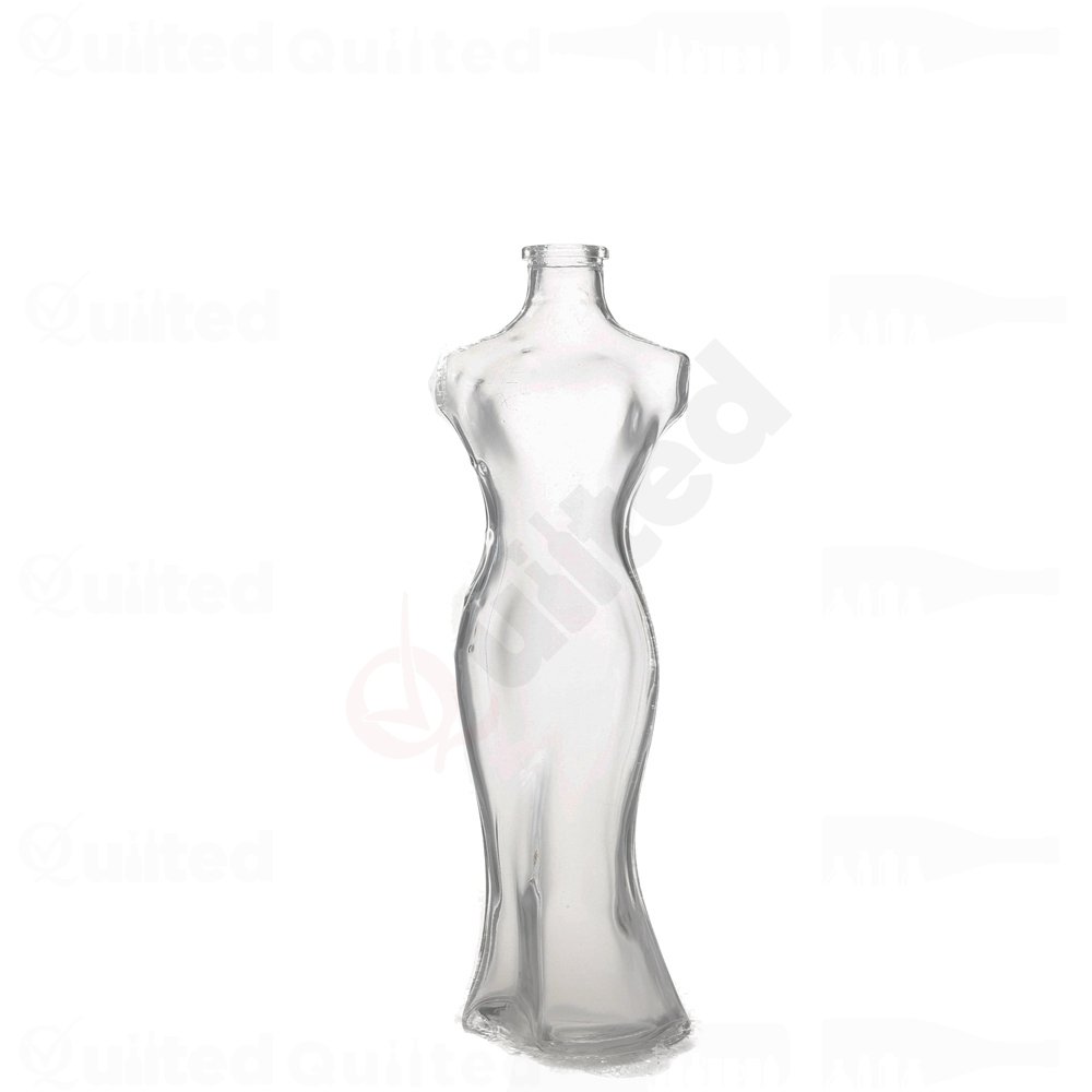 150ml 500ml 600ml Clear Woman Body Shape Unique Liquor Glass Bottle Wholesale Empty Glass Bottle with Cork