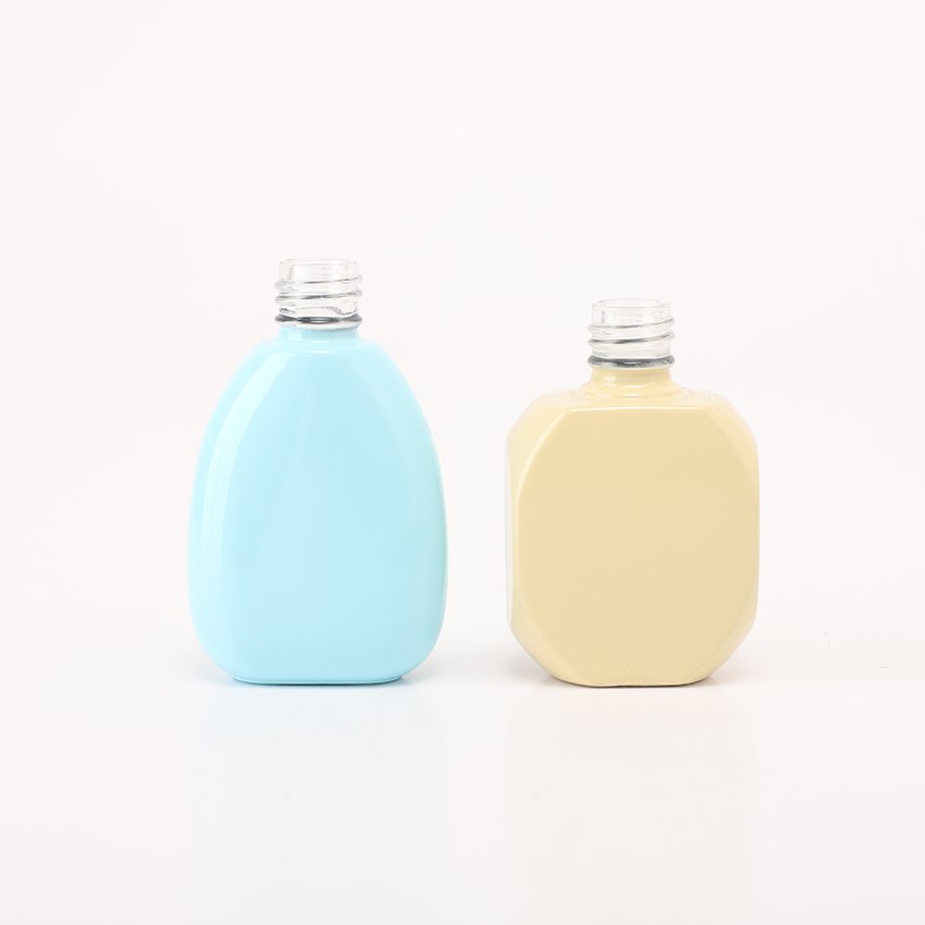 Empty uv coating nail polish custom gel glass bottle cap with brush packaging for cosmetics free sample