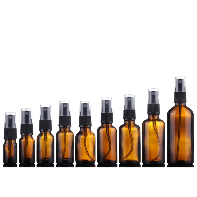 Factory wholesale spot 5ml 10ml 15ml 20ml 30ml 50ml 100ml round Amber Perfume glass spray bottle