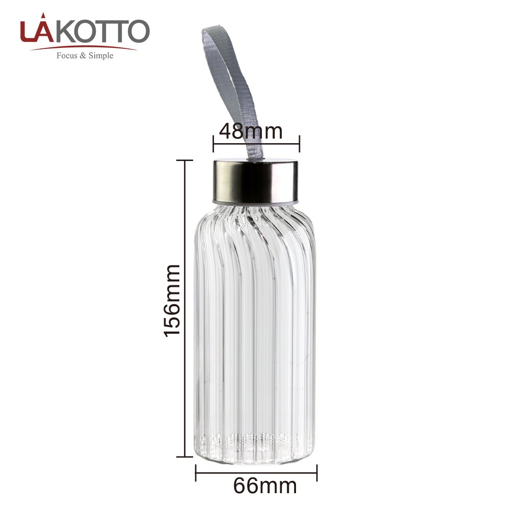 2022 NEW ARRIVAL 350ml high borosilicate glass bottle with stainless steel lid 12oz glass water bottle
