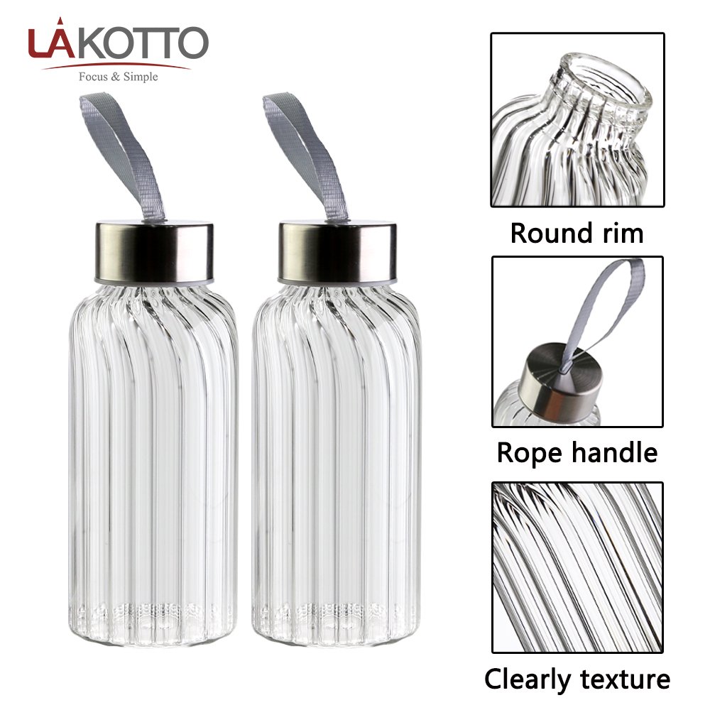 2022 NEW ARRIVAL 350ml high borosilicate glass bottle with stainless steel lid 12oz glass water bottle