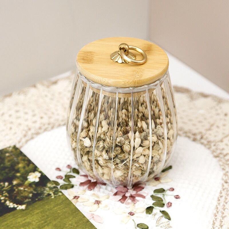 Wholesale High Borosilicate Glass Jar Storage Tank glass Candy Jar And Tea Jar