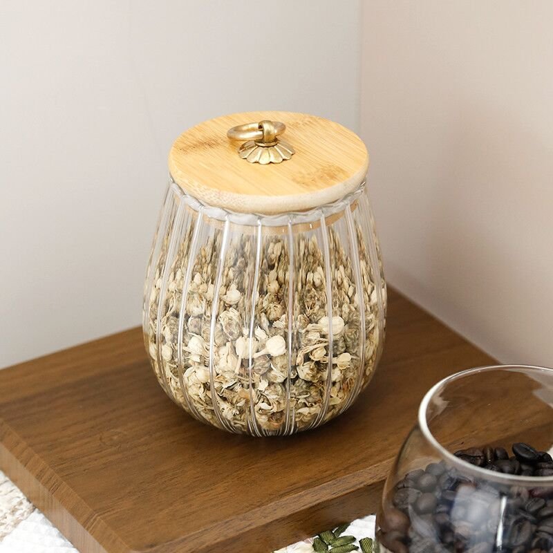 Wholesale High Borosilicate Glass Jar Storage Tank glass Candy Jar And Tea Jar