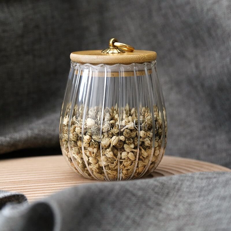 Wholesale High Borosilicate Glass Jar Storage Tank glass Candy Jar And Tea Jar