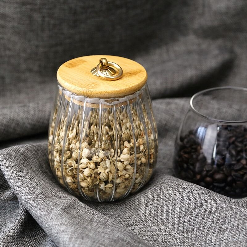 Wholesale High Borosilicate Glass Jar Storage Tank glass Candy Jar And Tea Jar