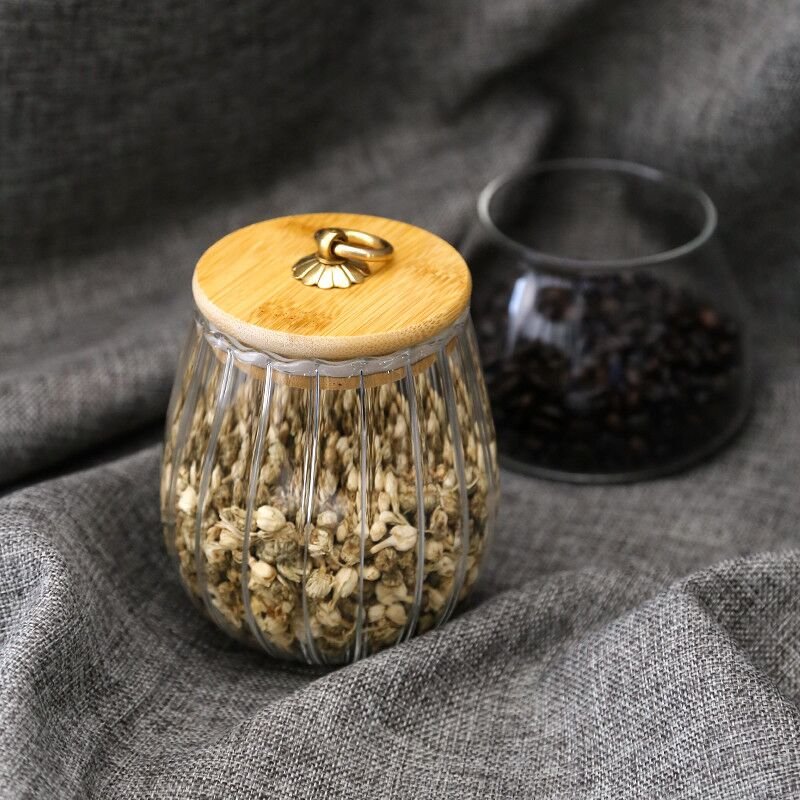 Wholesale High Borosilicate Glass Jar Storage Tank glass Candy Jar And Tea Jar