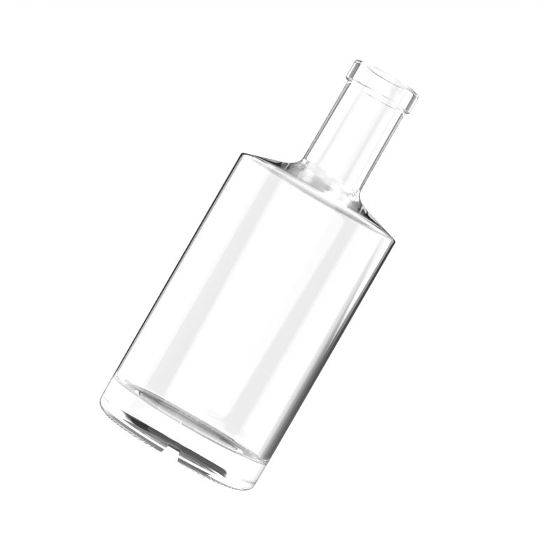 Hot sale Liquor Glass Alcohol Bottle 700ml 750ml Vodka Round Glass Bottle Flask Shoulder With Corks