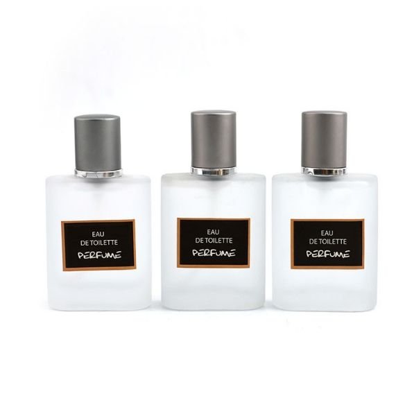 Luxury Recyclable 50ml 100ml Frosted Glass Perfume Bottle Fragrance Glass Perfume Bottles With Pump Spray Cap