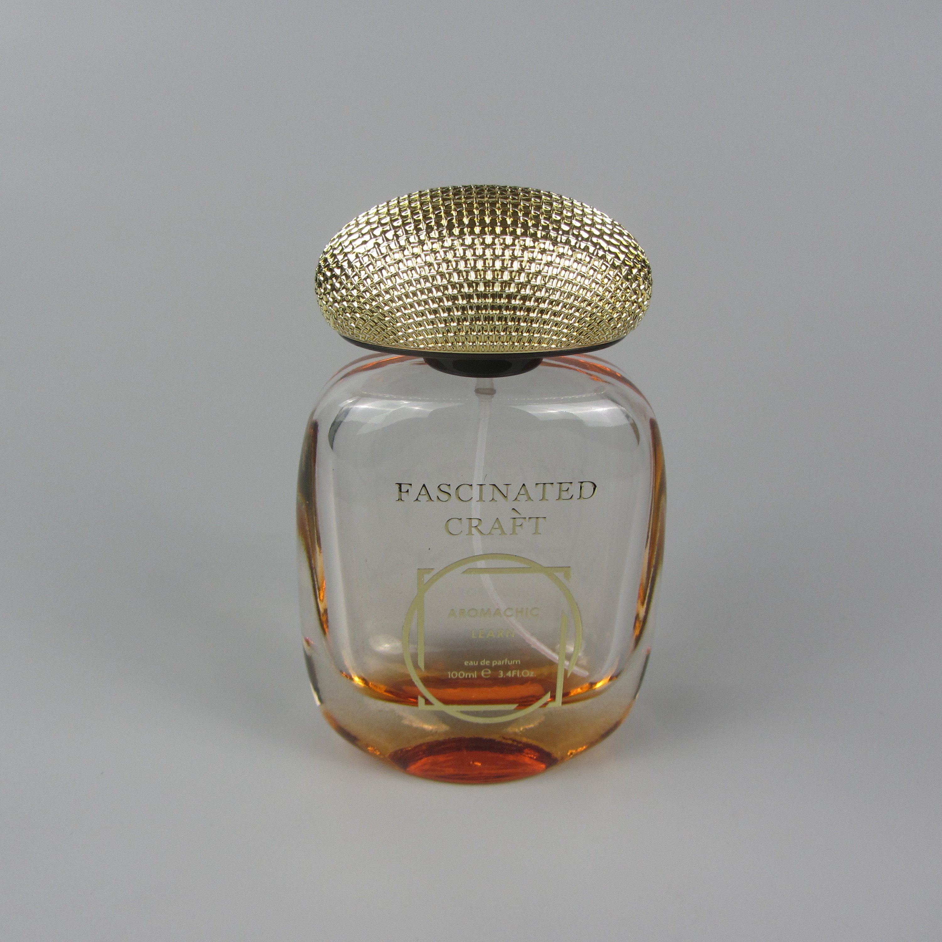 luxury empty transparent car air freshener perfume diffuser glass bottle with round fancy lid