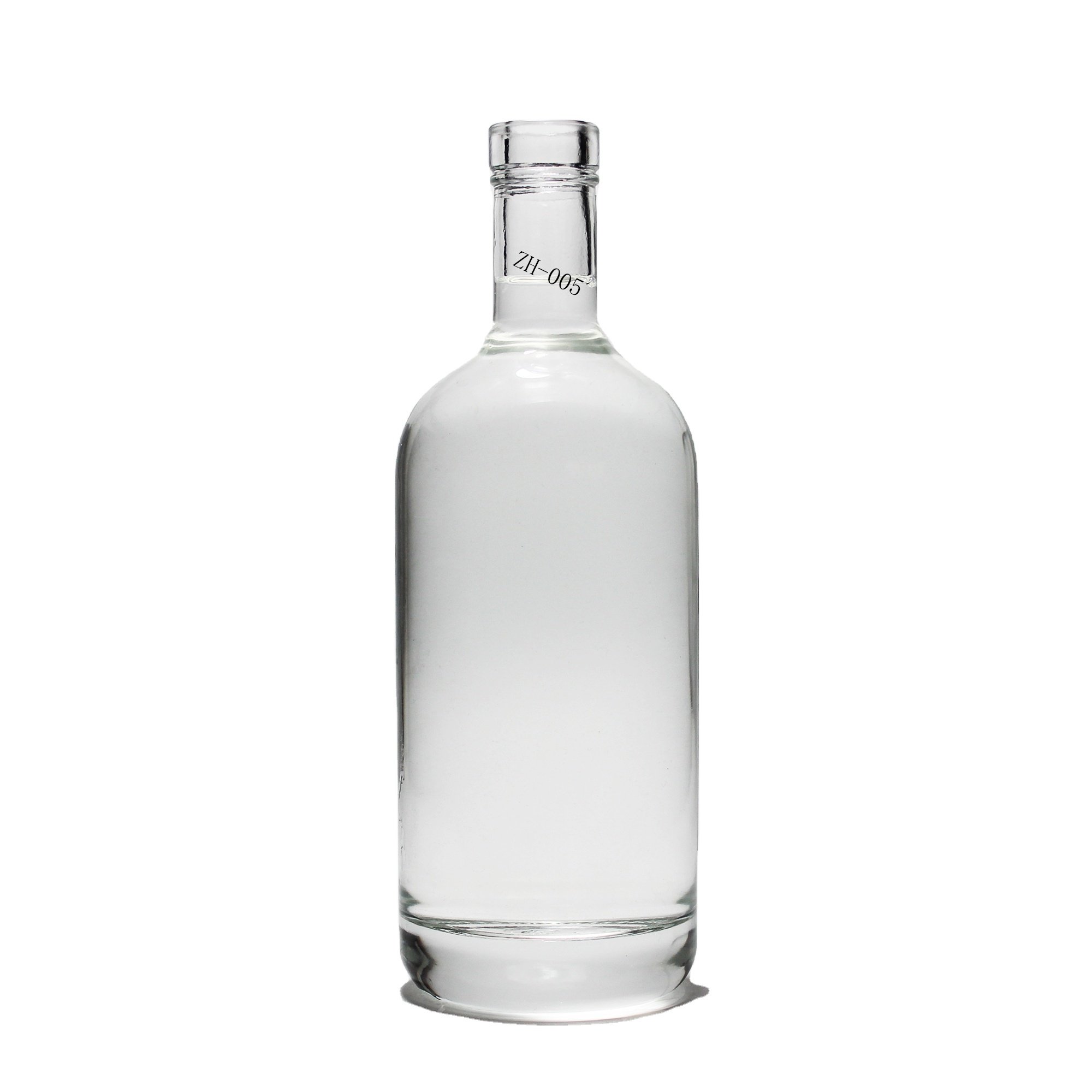 Custom 500ml 750ml Mexican Round Liquor Tequila Glass Bottles For Alcoholic Beverages