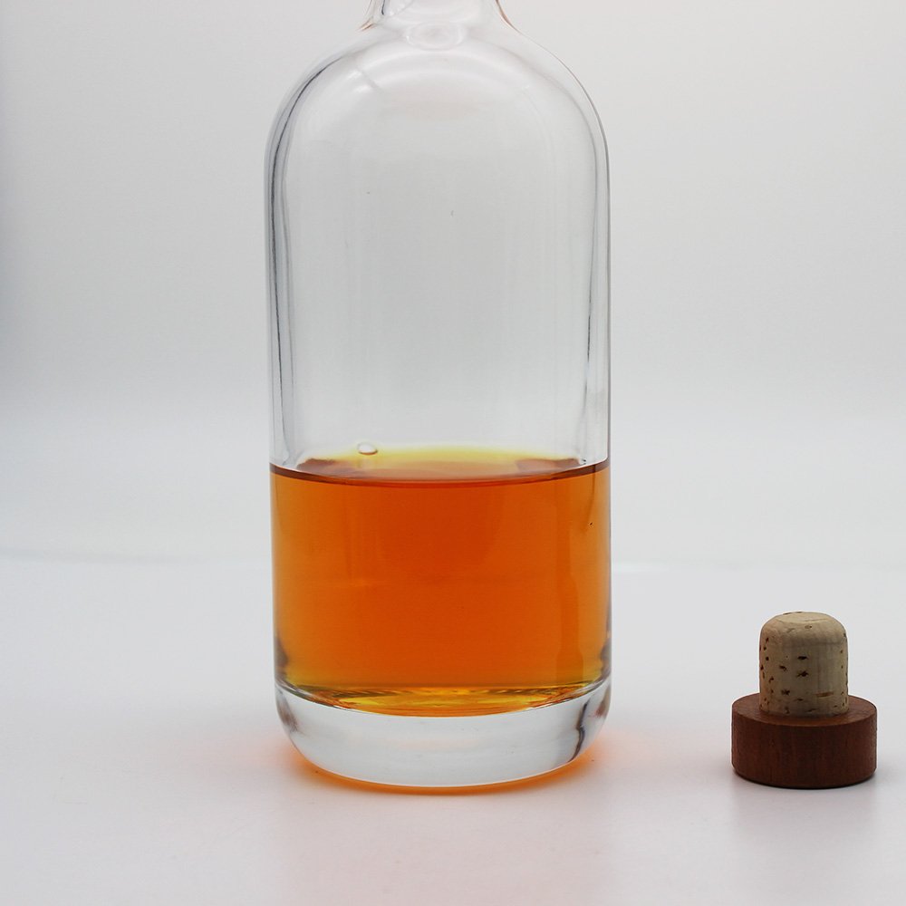 Custom 500ml 750ml Mexican Round Liquor Tequila Glass Bottles For Alcoholic Beverages