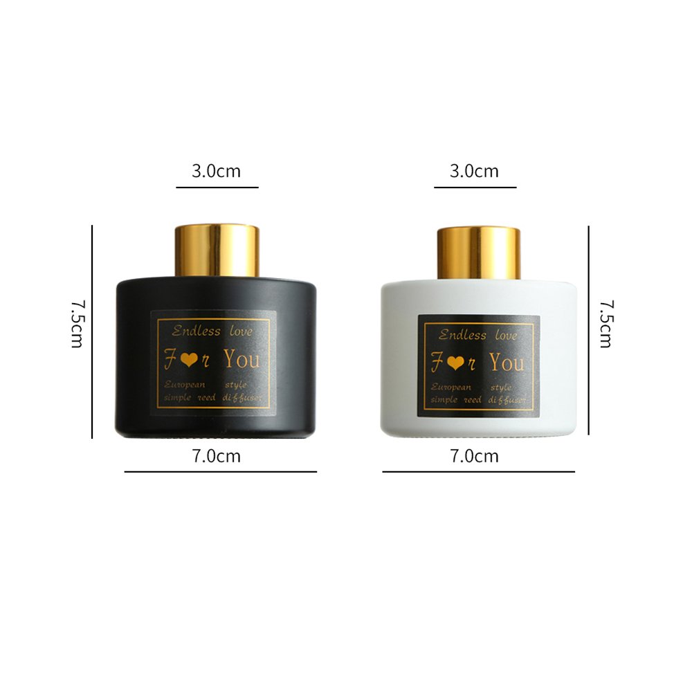 2022 New Design 100ml 120ml 150ml 200ml Round Reed Diffuser Glass Bottle Luxury With Lid