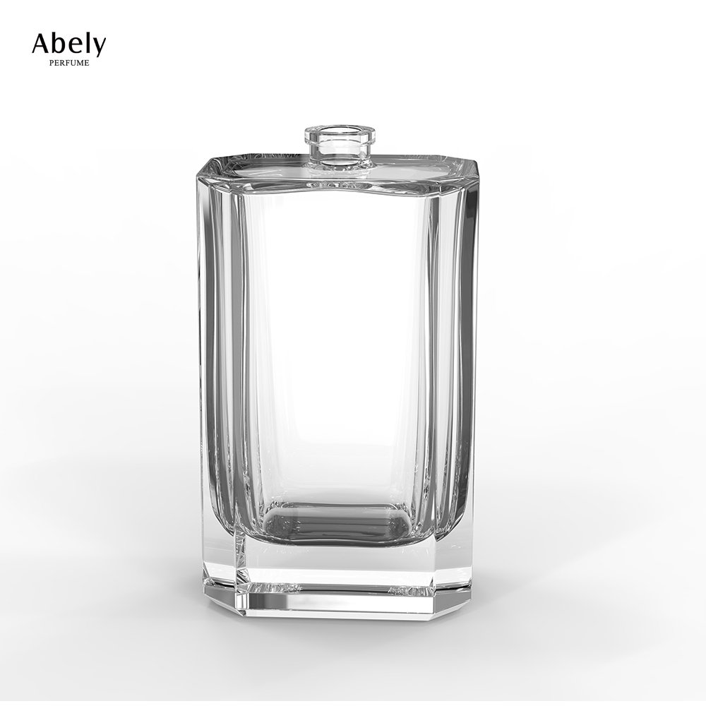 Abely Wholesale Custom Design Stylish Square Spray Fancy Fragrance Bottle 100ml Glass Perfume Bottle Cologne