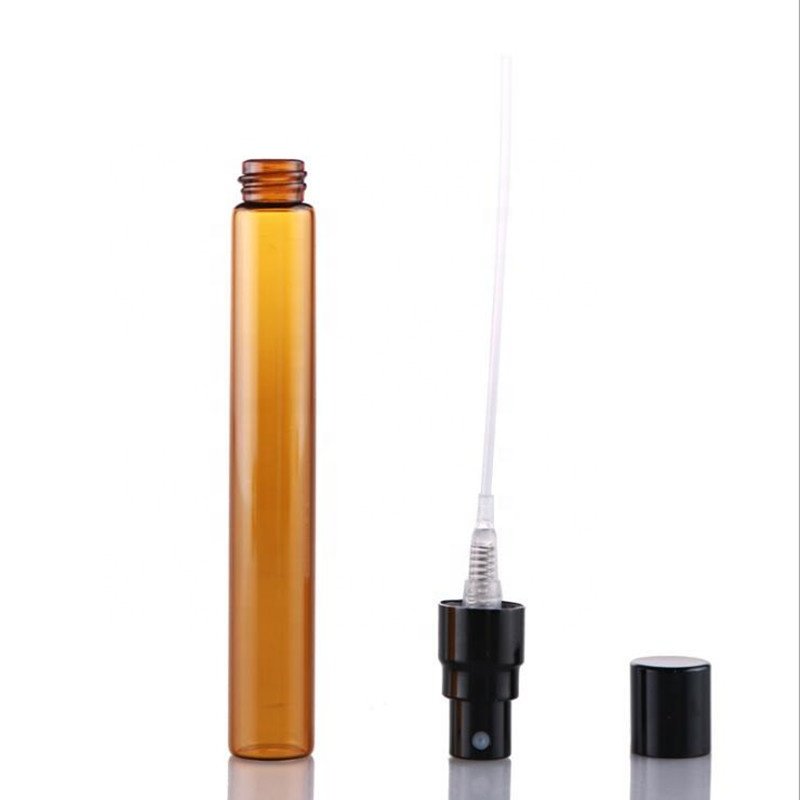 10ml pocket tube fine mist spray pump perfume glass bottle with factory with golden sprayer
