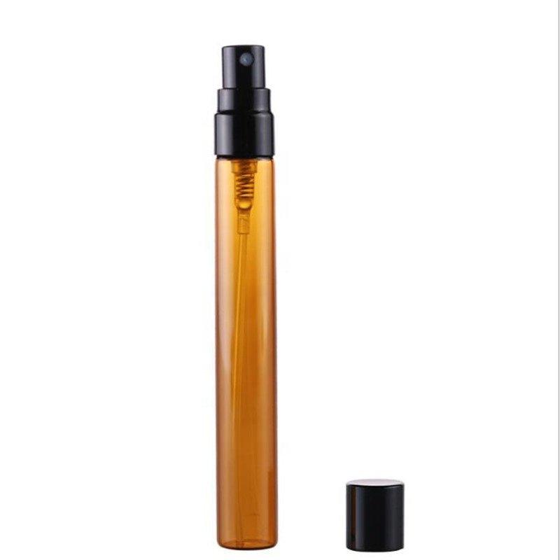 10ml pocket tube fine mist spray pump perfume glass bottle with factory with golden sprayer
