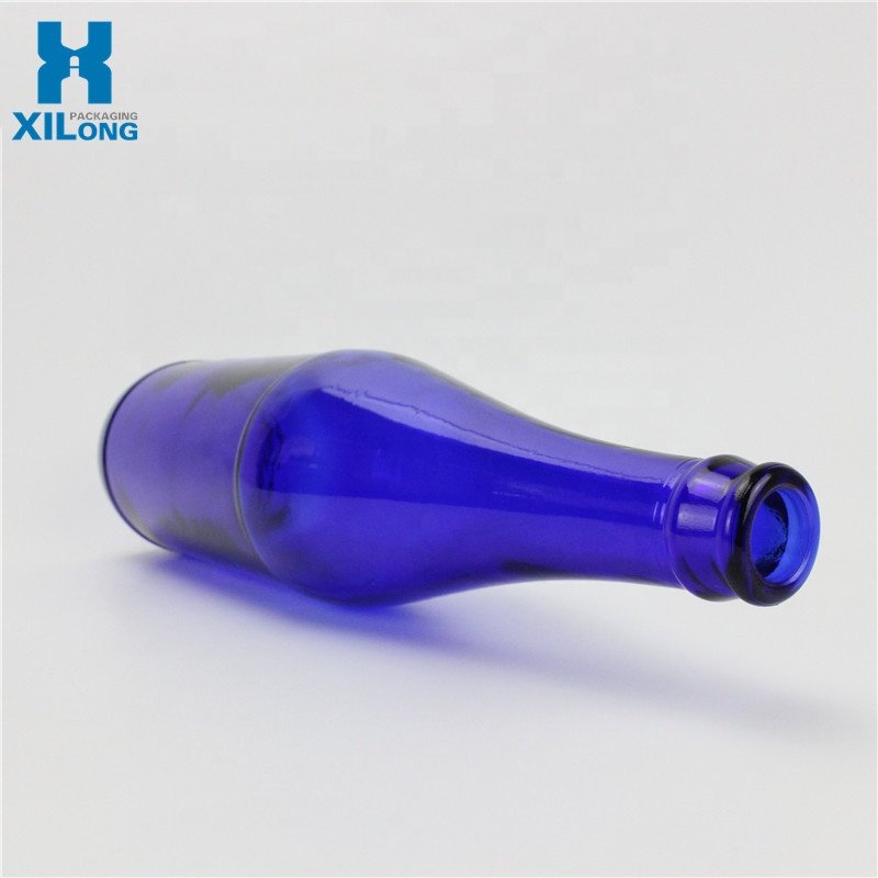 Best Price Crown Top Custom Beer Blue 330Ml 500Ml Beer Glass Bottles