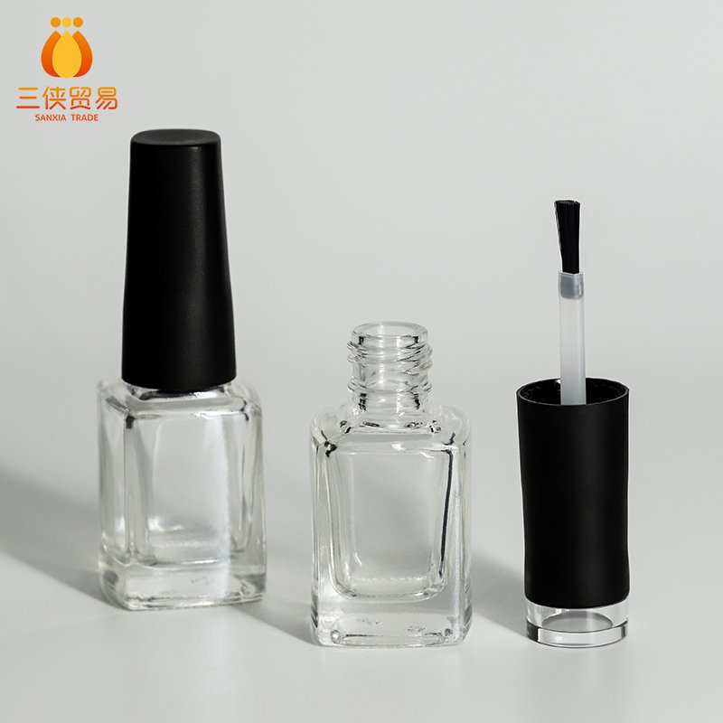 wholesale free sample 10ml factory hot sale exquisite custom clear glass bottle fancy nail polish bottle