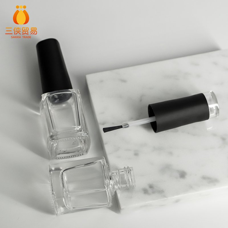 wholesale free sample 10ml factory hot sale exquisite custom clear glass bottle fancy nail polish bottle